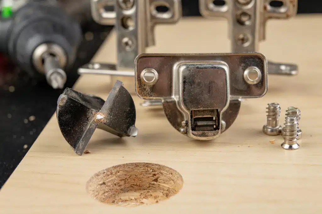 Install Cabinet Hinge Using Hinge Jig