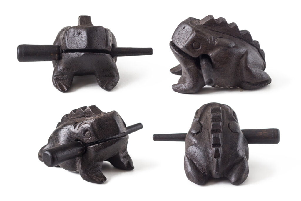 Carved Singing Frogs
