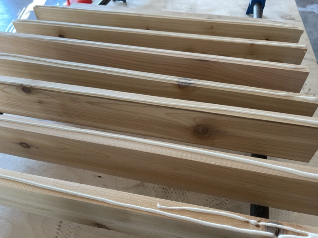 Gluing Cedar Panels