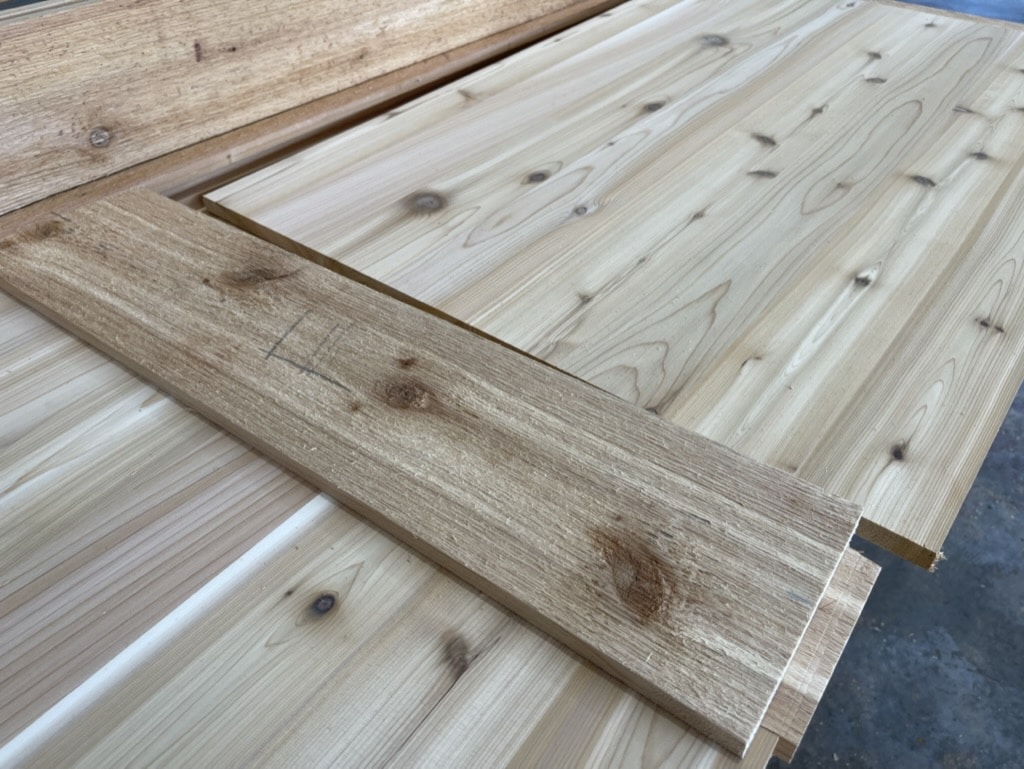 Dry Fitting Cedar Panels
