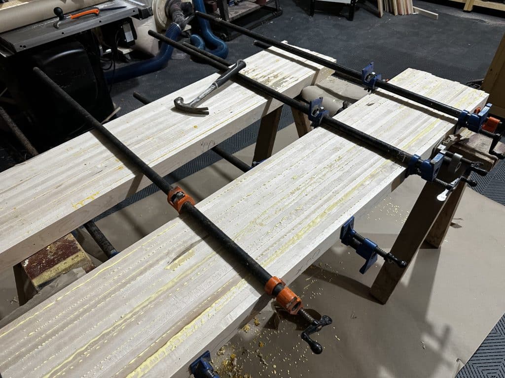 Gluing Wood Panels With Pipe Clamps
